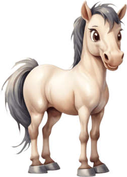 Cute Horse Art for Childrens Books. . png