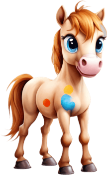 Lovely Horse Illustrations for Nursery Decor. . png
