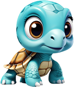 Enchanting Sea Turtle Cartoon Clipart Suitable for Presentations and Posters. . png