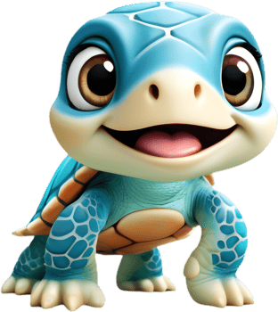 Playful Sea Turtle Cartoon Clipart Perfect for Social Media Sharing. . png
