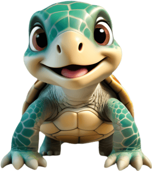 Adorable Sea Turtle Cartoon Clipart Ideal for Websites and Blogs. . png