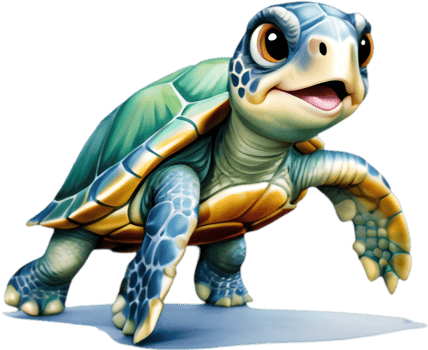 Playful Sea Turtle Cartoon Clipart Ideal for Social Media Platforms. . png