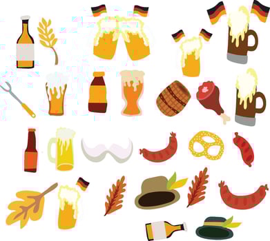 beer party icons vector