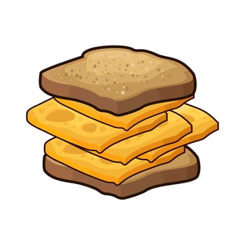 cheese sandwich illustration vector