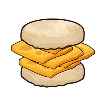 illustration of cheese sandwich vector