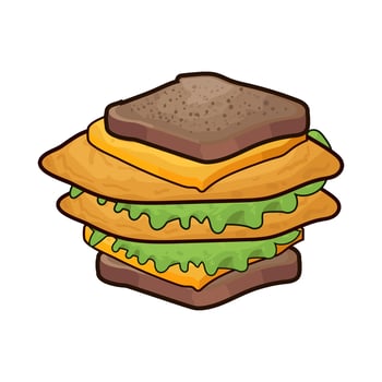 illustration of delicious sandwich vector