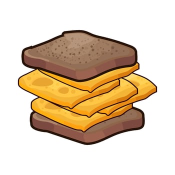 illustration of Grilled Cheese Sandwich vector