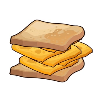 illustration of Cheese Layered Sandwich vector