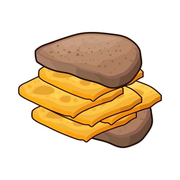 Simple Cheese Sandwich vector