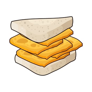 illustration of Simple Cheese Sandwich vector