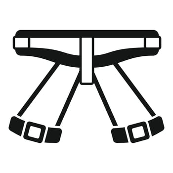 This is a simple vector icon of a climbing harness