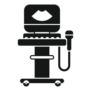 Ultrasound machine for pregnancy examination showing baby on screen vector