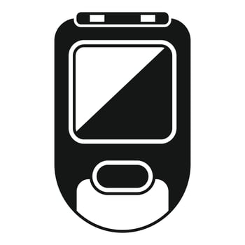 Glucometer showing blood glucose level icon glyph style vector