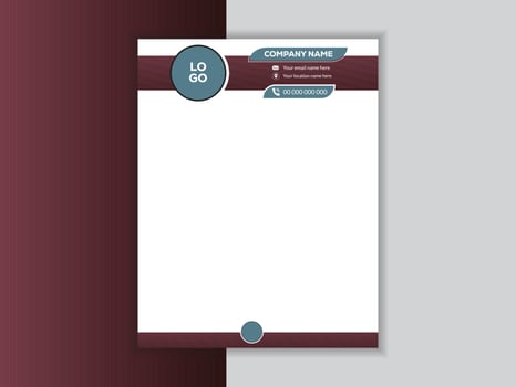 pad template design, letterhead form a4 vector
