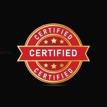 Certified icon design vector