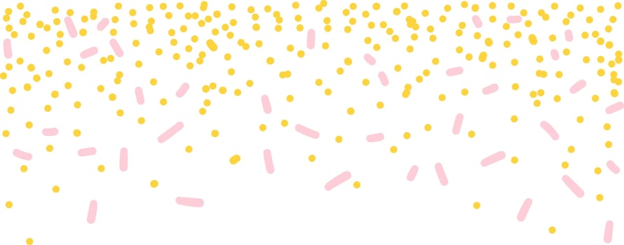 congratulatory background with colored confetti on white background. illustration vector