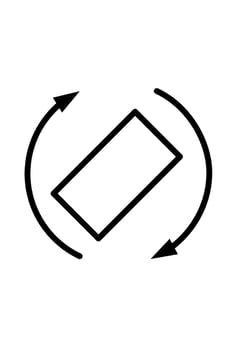 simple rotate phone icon. screen rotation vector