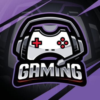 Game controller esport mascot logo design vector