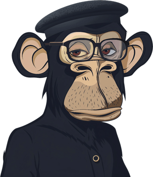 a cartoon monkey wearing glasses and a hat png