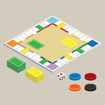Monopoly Game Board 3D vector