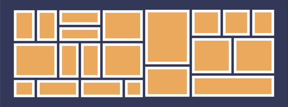 Pictures or photos frame collage vector