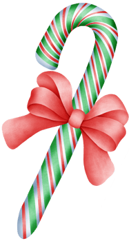 Watercolor Christmas green Candy Cane Illustration with Hand Drawn Red Bow and Green Peppermint Stripes for Festive Holiday Design png