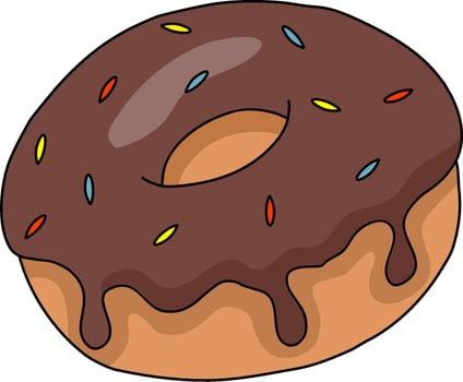 Delicious Chocolate-Glazed Doughnut Delight vector