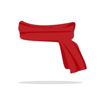 a red scarf on a white background vector