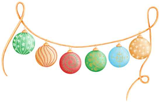 Cute colorful golden Christmas tree hanging ball with white heart pattern. Holiday decoration illustration. png