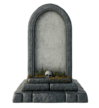 Gravestone isolated on transparent background png
