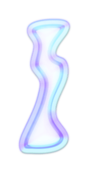 Holographic Y2k 3D Chrome Letter I png