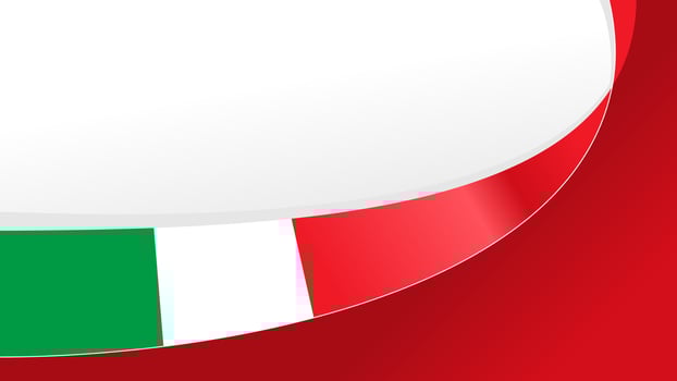wavy italy flag background with copy space for text. italy national day vector