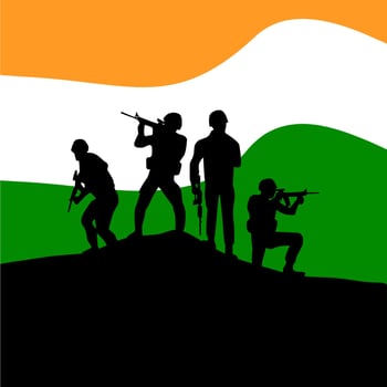 Vijay diwas victory day, military indian independent day vector