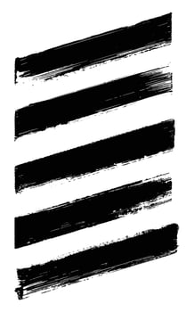 collection of empty black brush stroke paint ink with rough edges grunge style isolated transparent background, artistic creative banner designs badge banner sale. vector