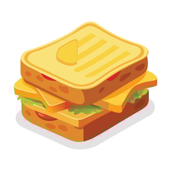 grilled cheese sandwich illustration vector
