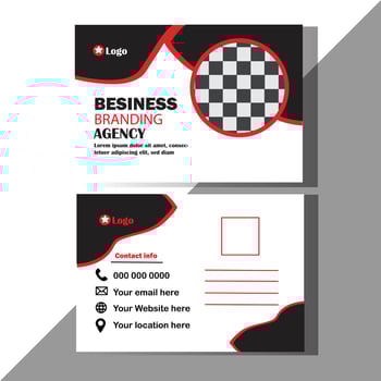The Best Postcard Design Template vector