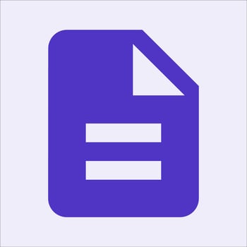 a purple file icon with a white line vector