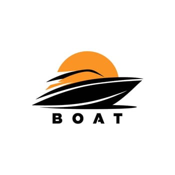Boat logo design template vector