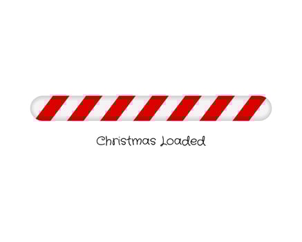 Christmas Loading. Candy style web progress bar. Greeting card, web banner, landing page, brochure or poster template. Illustration for t-shirt design. vector
