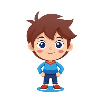 cartoon cute boy vector