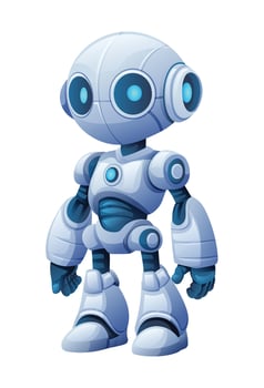Cute robot character. Cartoon illustration vector