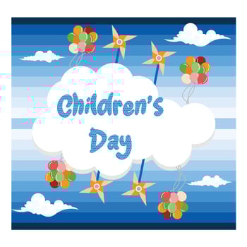Children day background. flat modern illustration vector