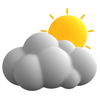 3D icon weather partly cloudy png