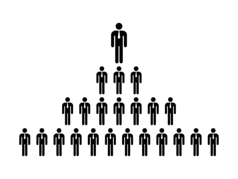 stick figure pictogram icons 4 layer to top vector
