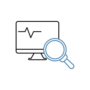 monitor concept line icon. Simple element illustration. monitor concept outline symbol design. vector