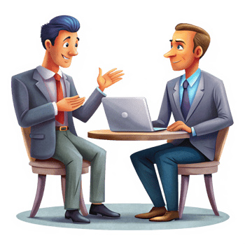 Business Partner Meeting in a Discussion png