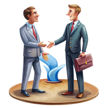 Business Partners Discussing Financial Plans png