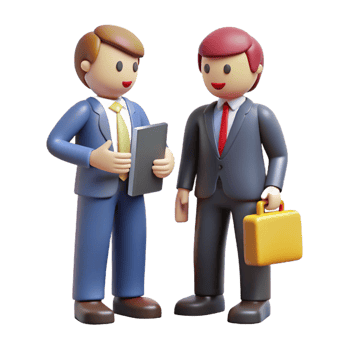 Business Partners in a Corporate Discussion png