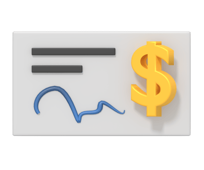 Banking check sign png