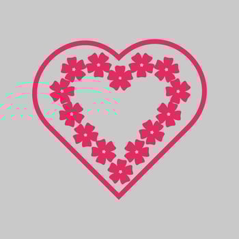 valentines love shape vector